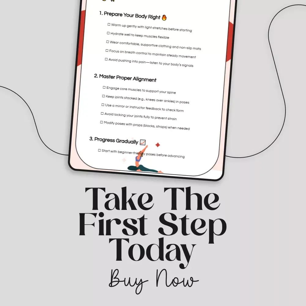 The Yoga Injury-Prevention Checklist | Printable Guide for Safe Yoga Practice | Digital Download on How to Avoid Injuries in Yoga | Alignment, Warm-Up & Recovery Tips