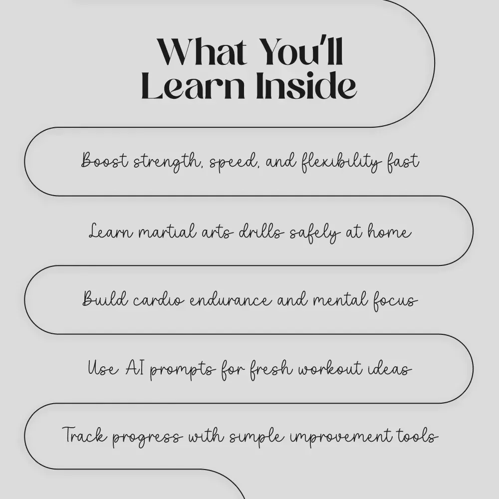 Power Moves Martial Arts Fitness Ebook | Martial Arts Inspired Fitness Drills for Strength, Speed & Agility Training