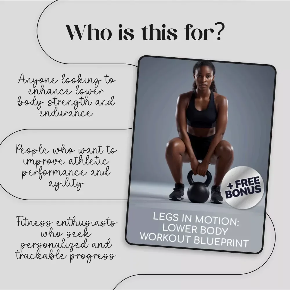 Legs in Motion: Lower Body Workout Blueprint eBook - Bodyweight, Resistance, Plyometric & Recovery Training Guide