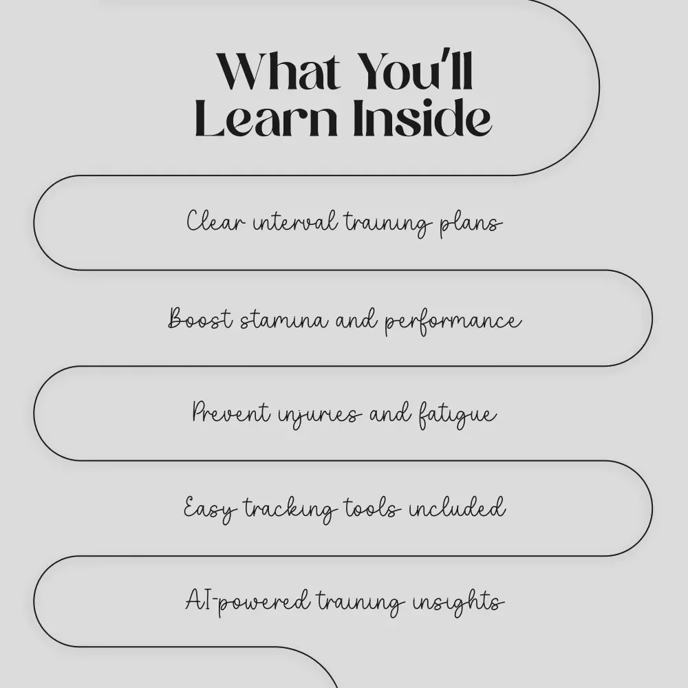 Unlock Your Endurance with Interval Training 🏃‍♂️🔥 | How to Increase Your Endurance with Interval Training | Digital Fitness Ebook for Runners, Athletes & Fitness Enthusiasts
