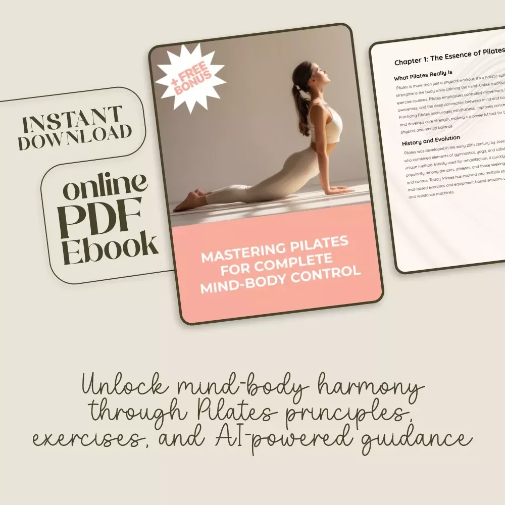 Mastering Pilates for Complete Mind-Body Control | Digital Ebook Guide for Mindful Movement, Strength & Flexibility | Pilates for Mind-Body Control