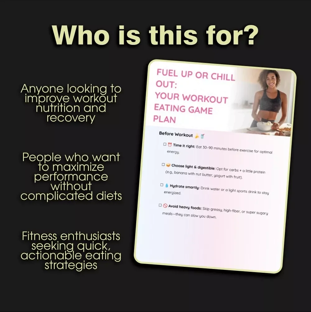 Fuel Up or Chill Out: Your Workout Eating Game Plan - The Ultimate Guide for Pre & Post-Workout Nutrition