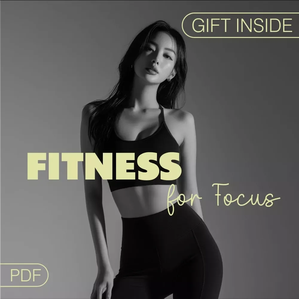 Fitness for Focus Checklist | Printable Digital Download for Productivity, Mental Clarity & Energy | Wellness & Self-Care Routine Planner | Focus Boosting Exercise Guide
