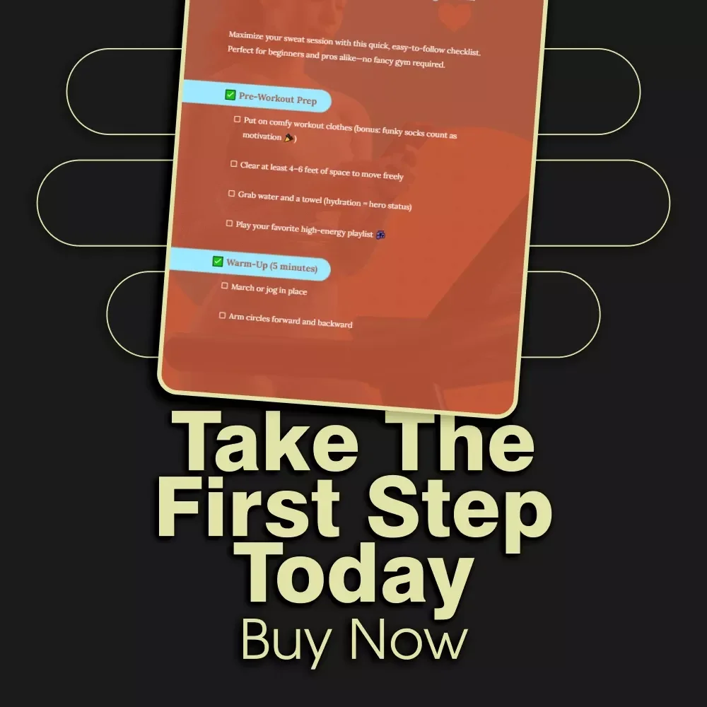 Home Cardio Blast Checklist | Instant Digital Download for Effective Cardio Workouts at Home