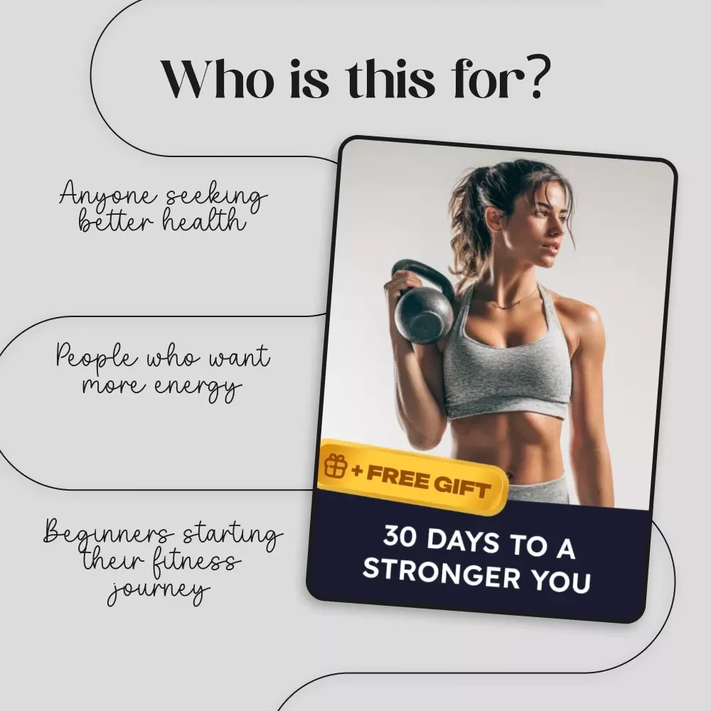 30 Days to a Stronger You: 30 Day Workout Challenge eBook for Full-Body Fitness