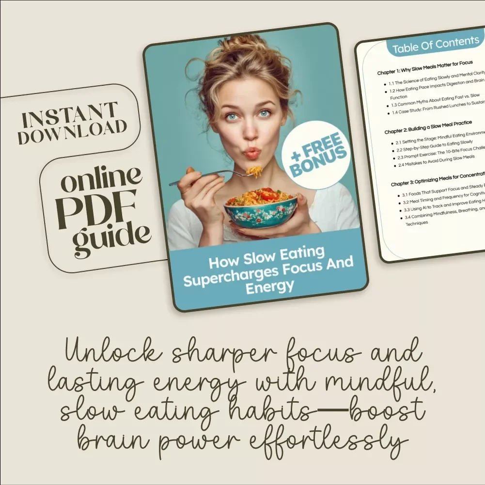 How Slow Eating Supercharges Focus and Energy: A Digital Guide to Boosting Mental Clarity and Productivity