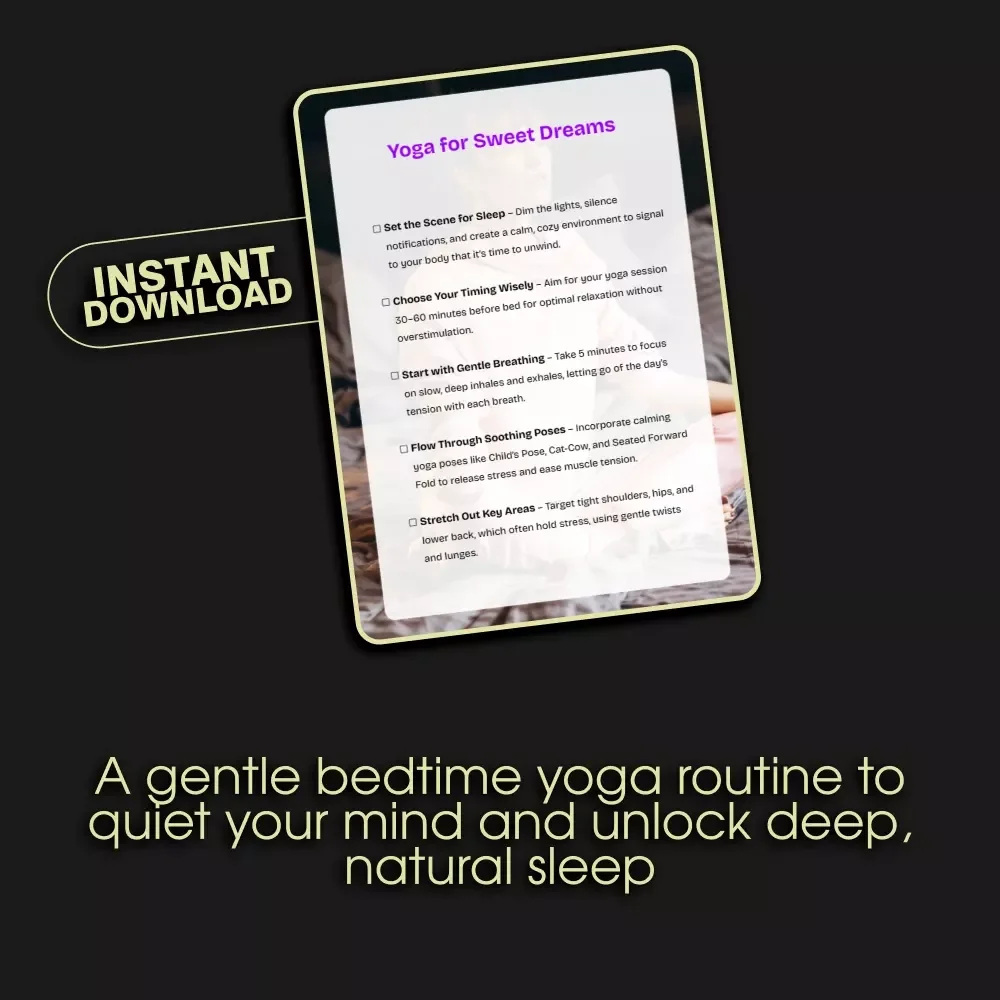 Yoga for Sweet Dreams: A Digital Checklist for Better Sleep Quality | Bedtime Yoga Routine | Gentle Sleep Poses
