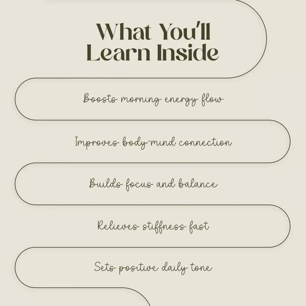 Morning Yoga Wake-Up Checklist | Digital Download | Morning Yoga Sequences to Wake Up | Printable Yoga Routine for Beginners