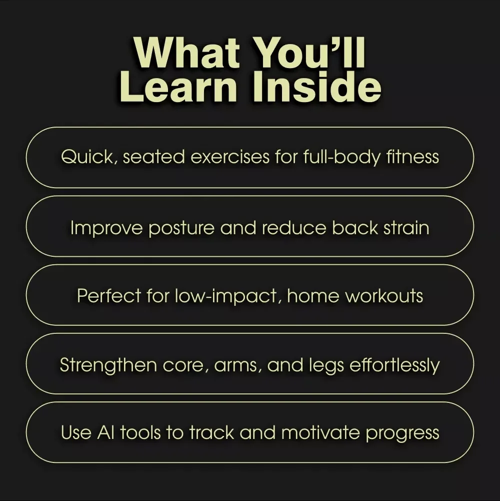 Chair Workout Checklist: Seated Fitness Guide for Strength, Flexibility, and Posture Improvement