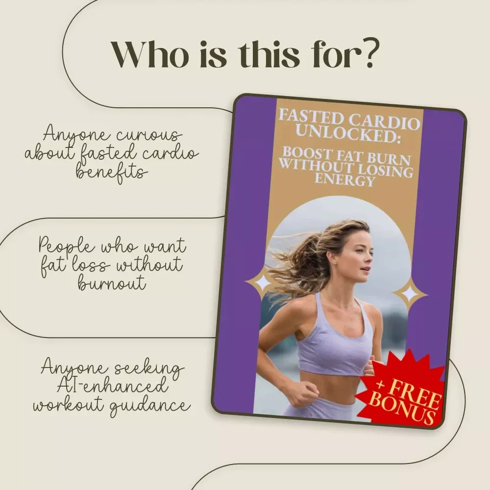 Fasted Cardio Unlocked: Boost Fat Burn Without Losing Energy | Digital Fitness Ebook on Fasted Cardio Training, Benefits, Mistakes, and AI Optimization