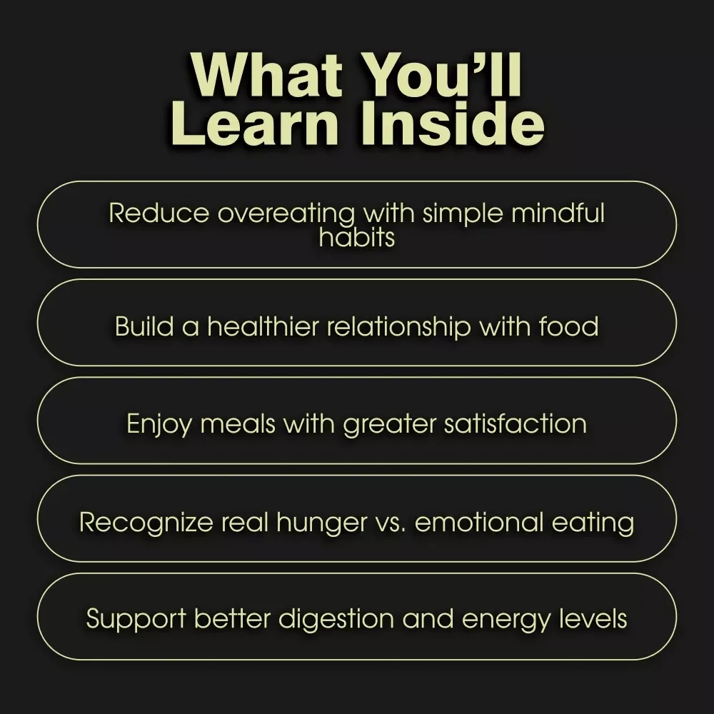 Mindful Eating Made Simple Checklist | Digital Download Guide on What is Mindful Eating for Healthier Habits