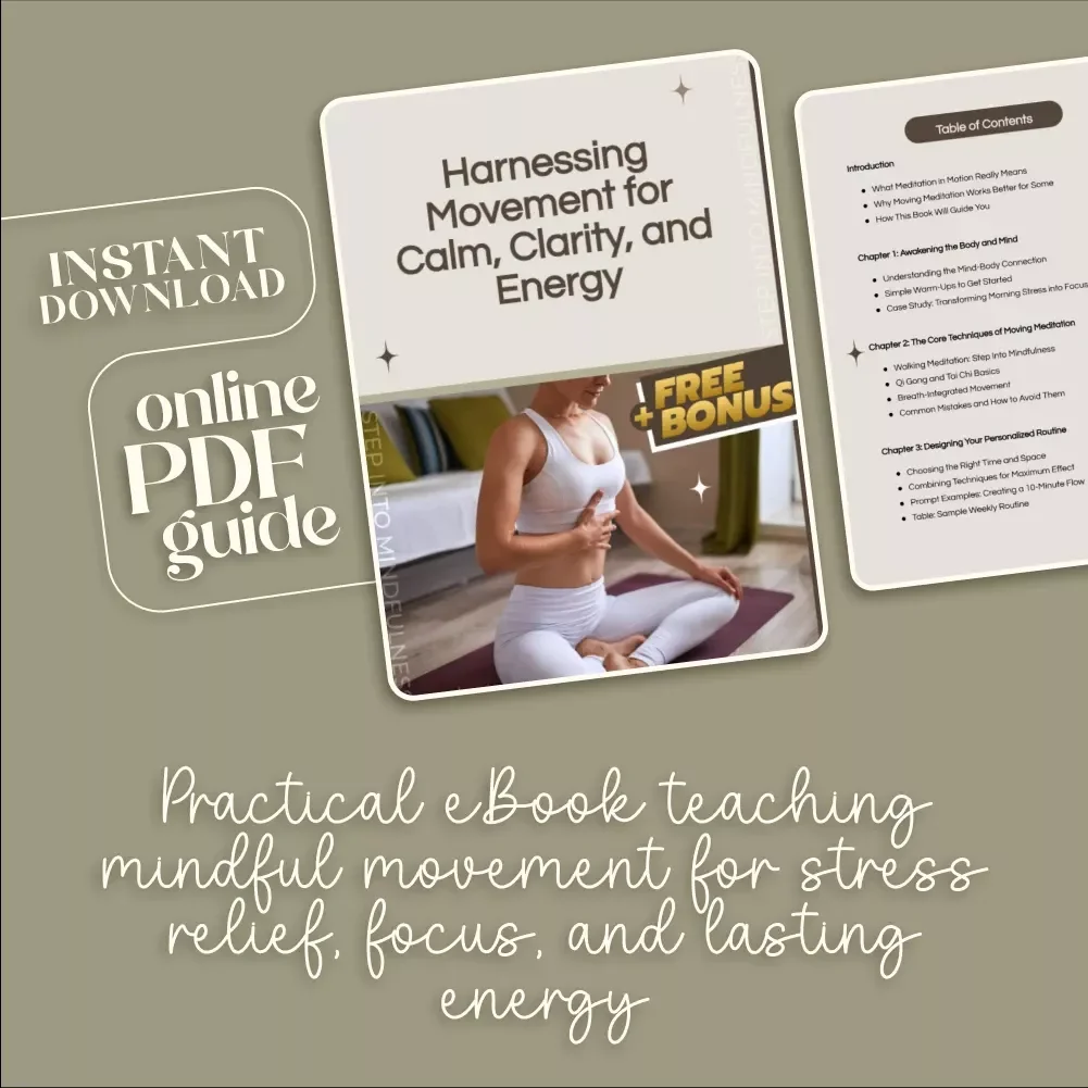 Harnessing Movement for Calm, Clarity, and Energy | Mindful Living eBook | Digital Download Guide to Meditation in Motion, Walking Meditation, Qi Gong, Tai Chi, Stress Relief, and Mind-Body Connection