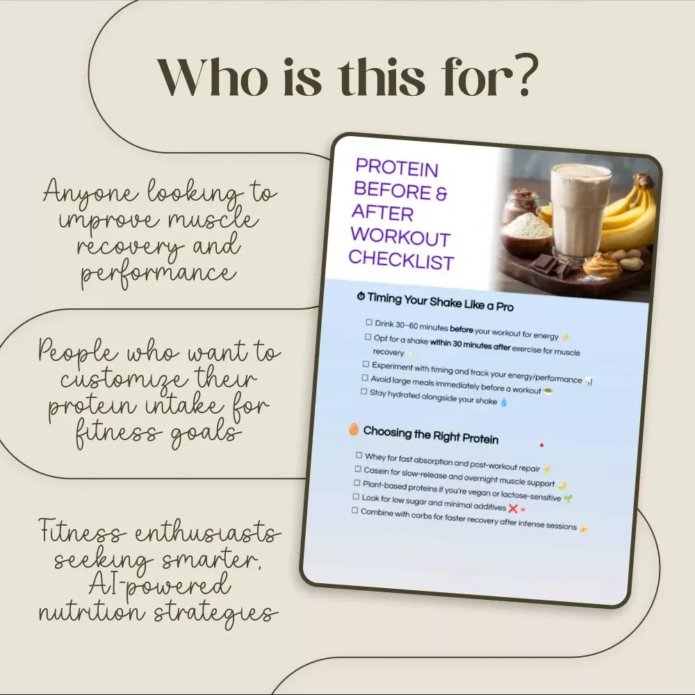 Protein Before & After Workout Checklist: Optimize Shake Timing, Protein Choices, and Recovery for Maximum Results