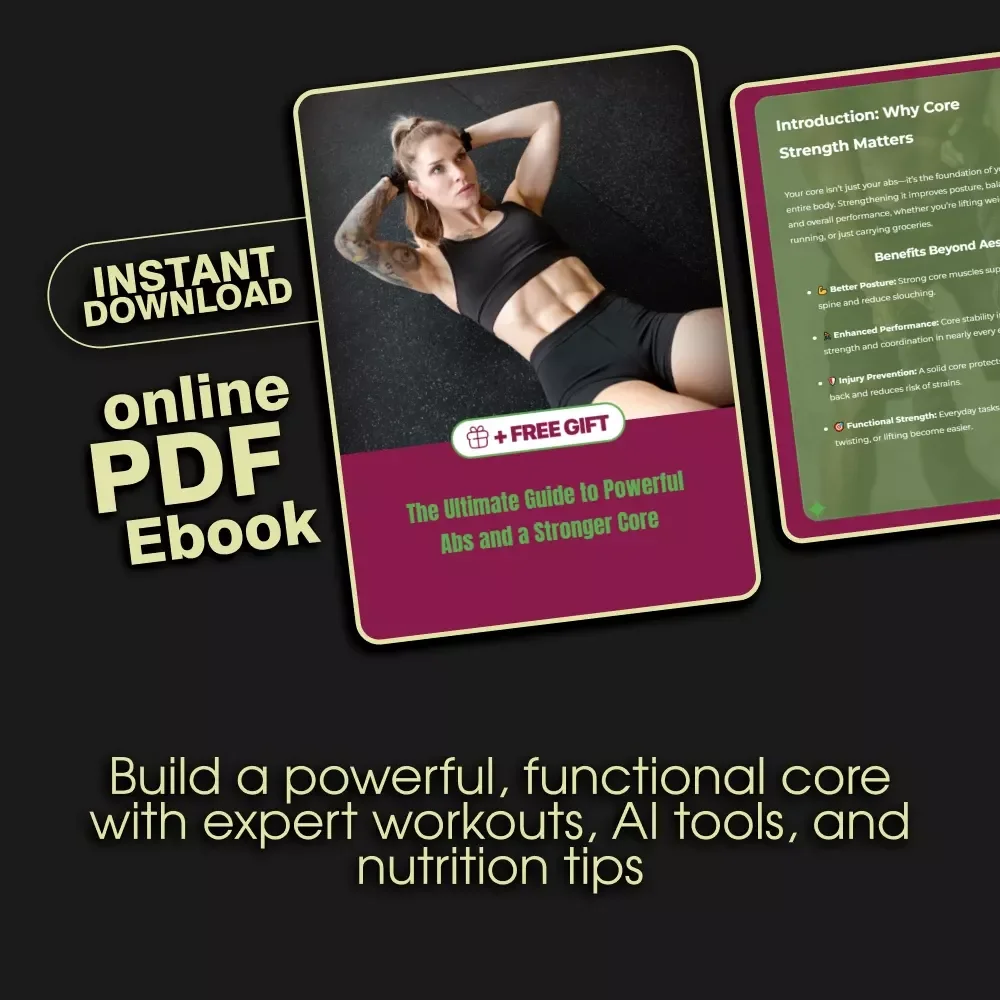 The Ultimate Guide to Powerful Abs and a Stronger Core | Digital Core Workouts Ebook | Home Gym Fitness Plan