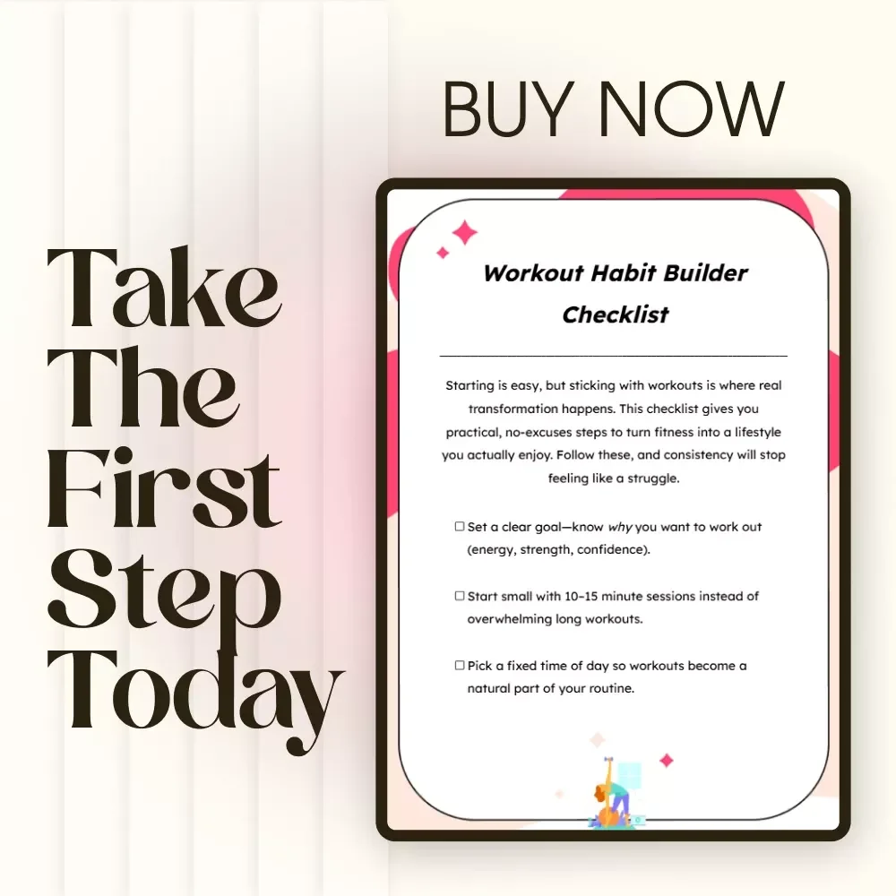 Workout Habit Builder Checklist | How to Build a Workout Habit That Sticks | Digital Download PDF
