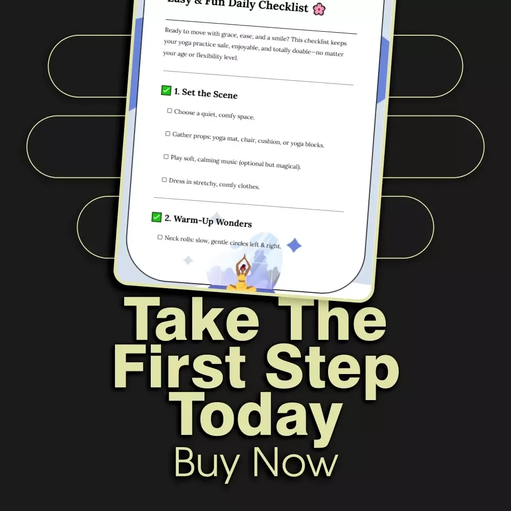 Gentle Yoga for Seniors: Your Easy & Fun Daily Checklist | Printable Digital Download | Gentle Yoga for Seniors Routine for Flexibility, Balance & Relaxation