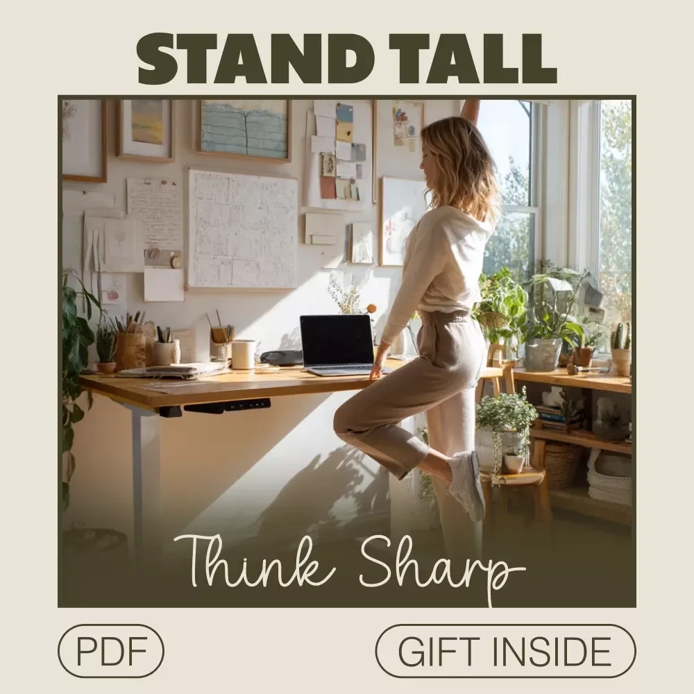 Stand Tall, Think Sharp: Standing Desk Focus Checklist Digital Download | Standing Desk for Concentration | Ergonomic Workspace Guide | Productivity Planner