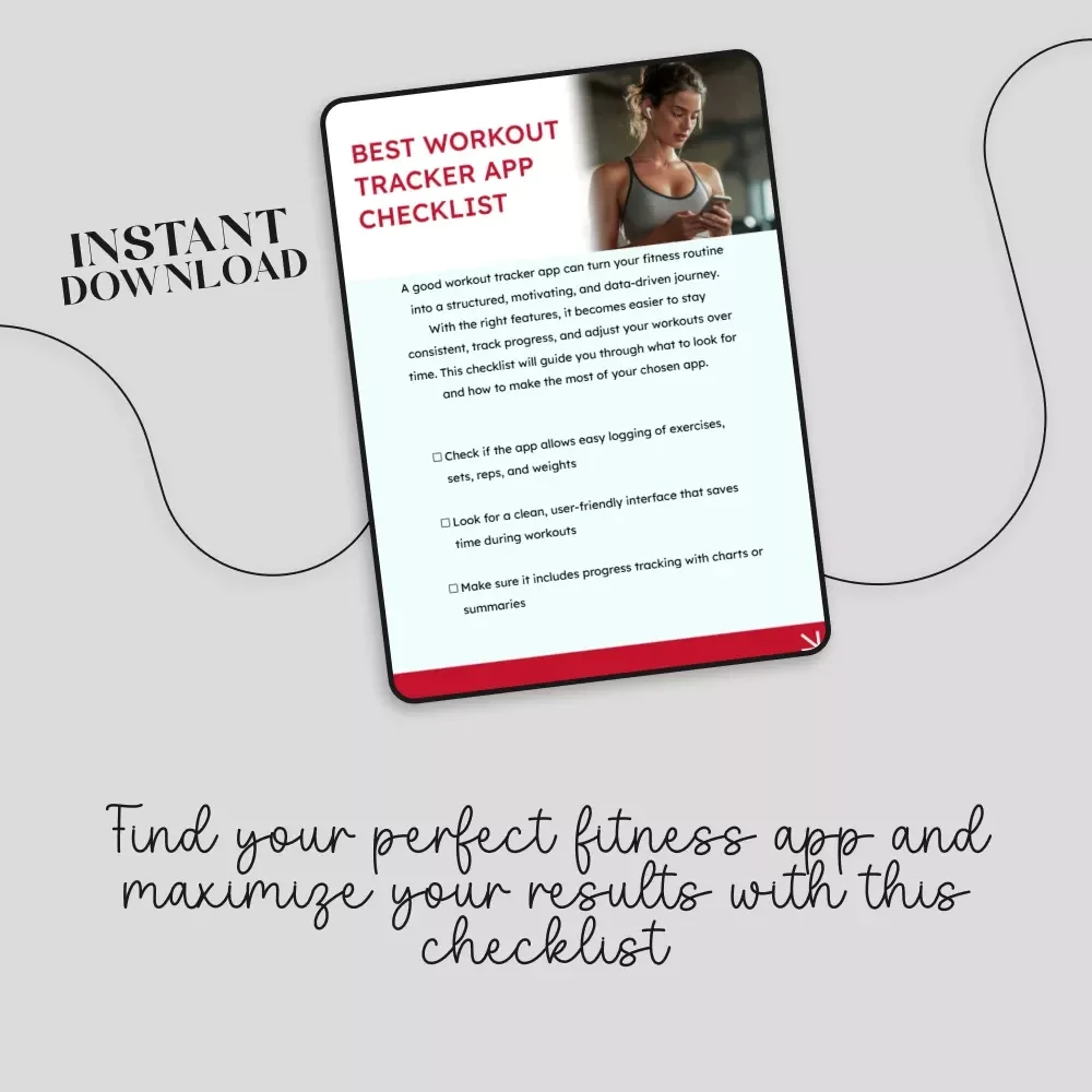 Best Workout Tracker App Checklist Digital Download | Your Guide to Choosing the Perfect Fitness Tracking Application