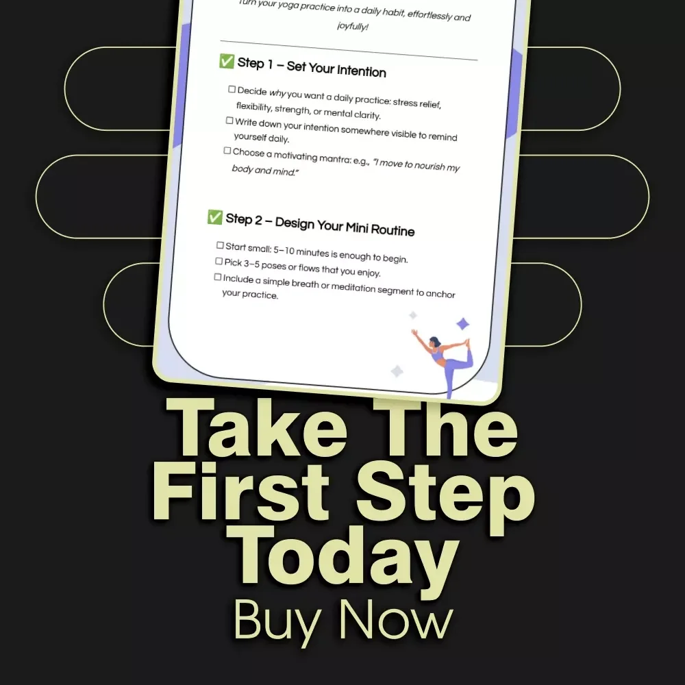 Yoga Habit Builder Checklist | Digital Download | Step-by-Step Guide on How to Build a Yoga Practice Habit at Home
