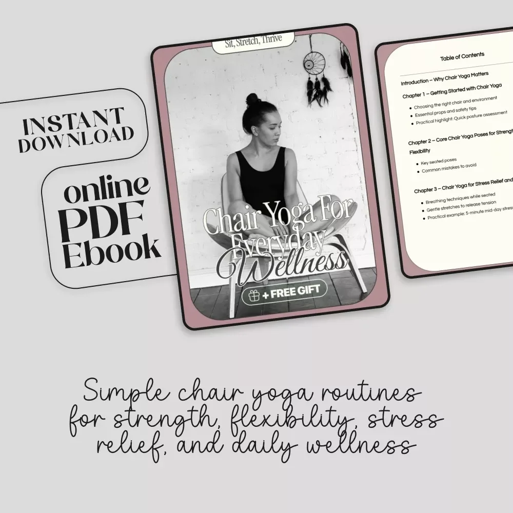 Sit, Stretch, Thrive: Chair Yoga for Everyday Wellness | Chair Yoga eBook for Strength, Flexibility & Stress Relief