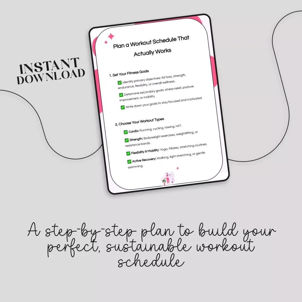 Workout Schedule Planner: How to Plan a Weekly Workout Schedule That Actually Works - Digital Fitness Checklist