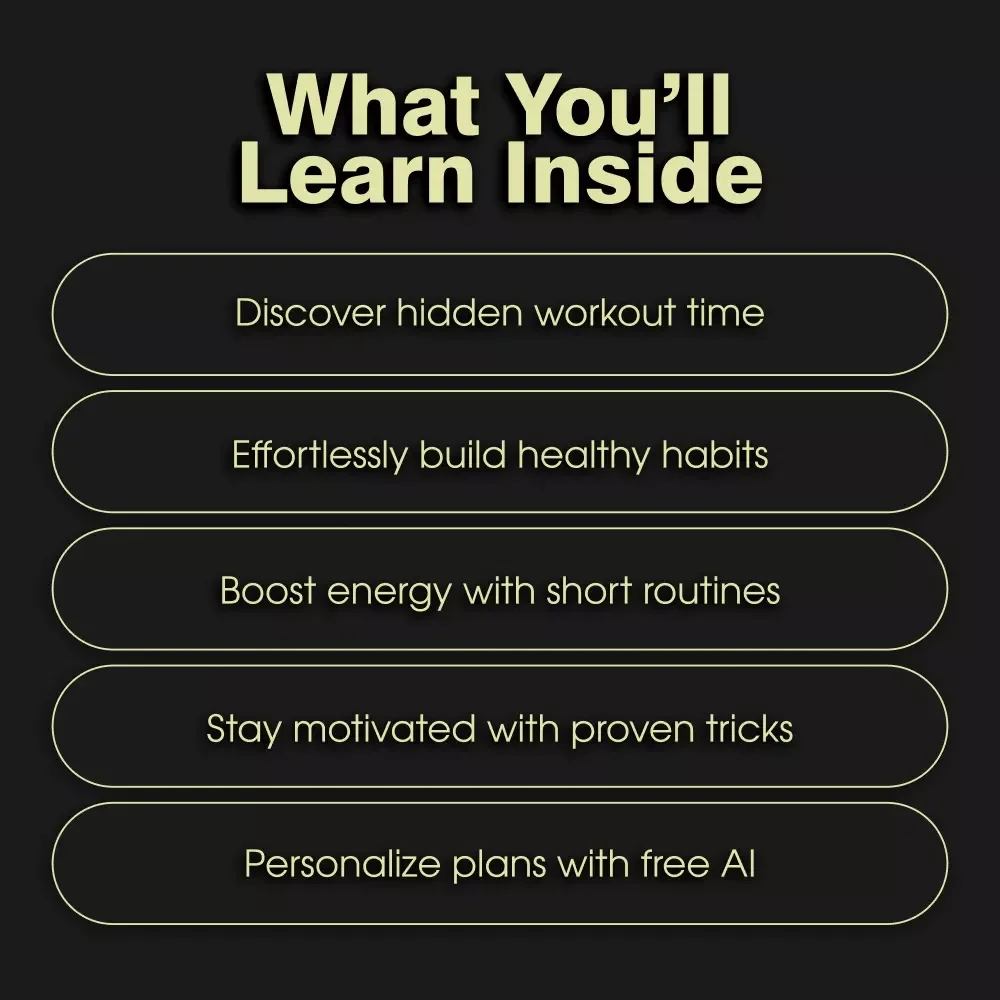 Fit Time at Home: A Digital Guide on How to Find Time for Home Workouts | Busy Person Exercise Planner