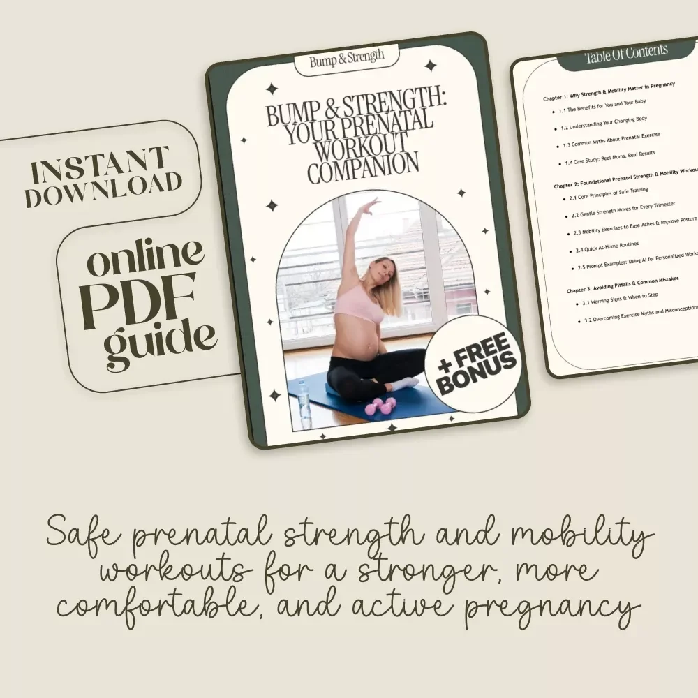 Bump & Strength: Your Prenatal Workout Companion – Safe Prenatal Strength and Mobility Workouts Guide for Every Trimester