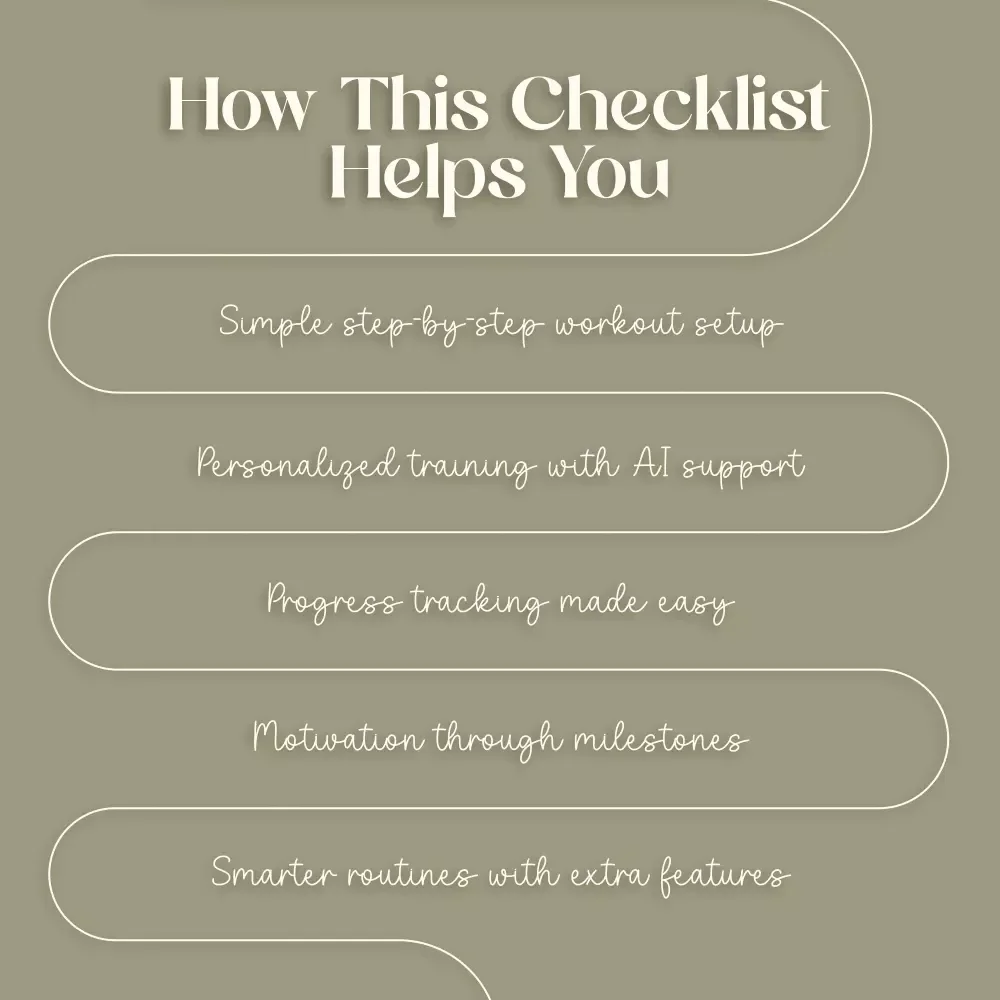 Your AI Fitness App Power-Up Checklist: Workouts That Work Themselves! | AI-Powered Fitness Apps That Create Workouts For You | Digital Download Fitness Checklist