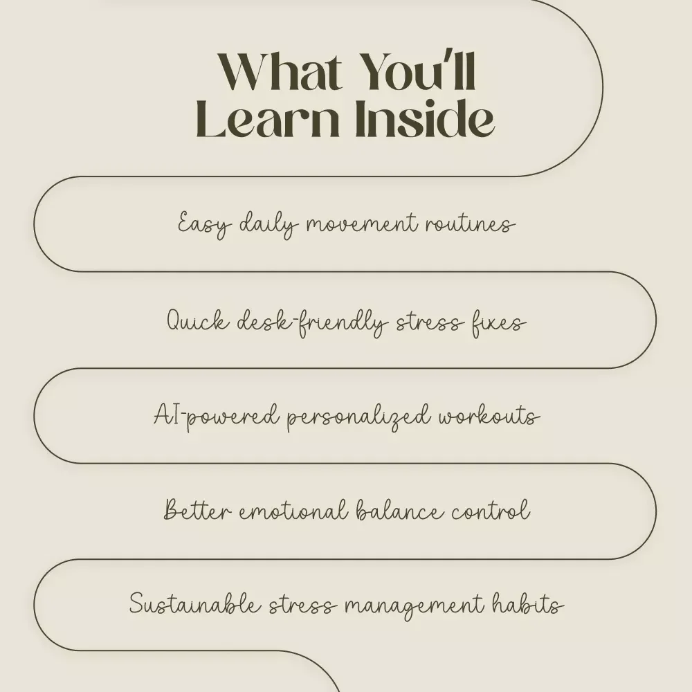 Stress Relief Routines for Mind and Body Guide | Stress Relief Movement Routines | Gentle & Moderate Flows, AI Personalization, Healthy Lifestyle Integration
