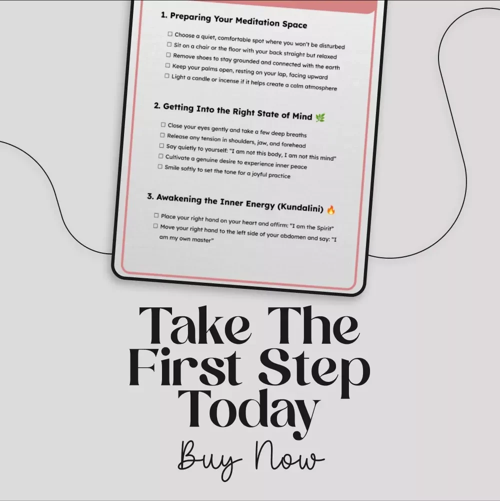 The Checklist for Sahaja Yoga Meditation | Digital Download Guide for Beginners | Printable Meditation Routine, Mindfulness Checklist, Kundalini Awakening Practice, Daily Inner Peace Planner