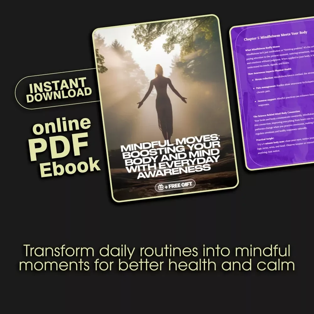 Mindful Moves: Boosting Your Body and Mind with Everyday Awareness | Digital eBook Download for Mindfulness and Physical Health