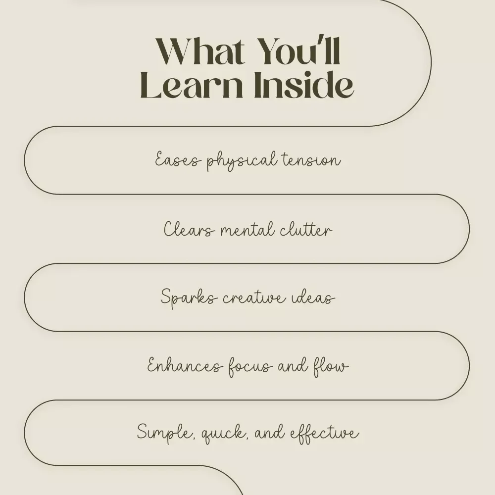 Mindful Stretching Checklist for Creative Flow | Digital Download | Guide for Mindful Stretching Before Creative Work