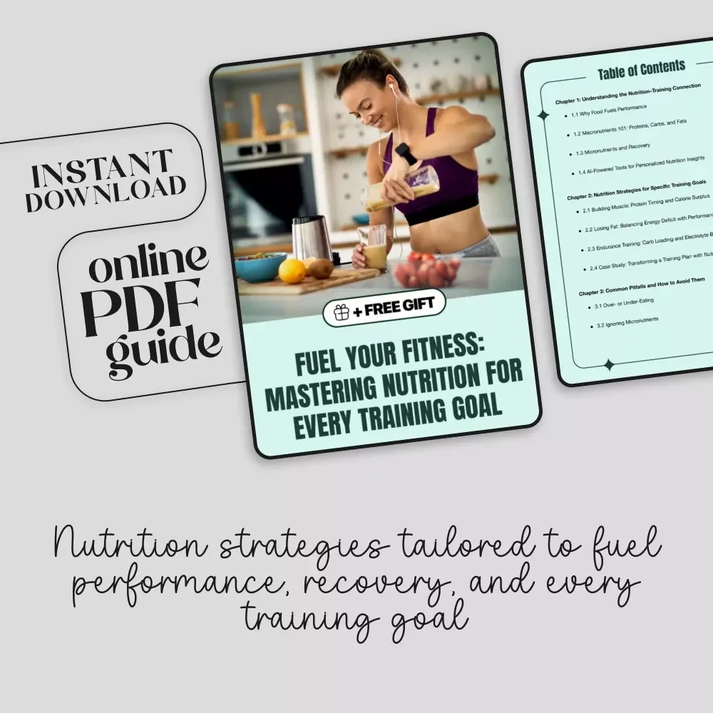 Fuel Your Fitness: Mastering Nutrition for Every Training Goal – Digital Guide on How to Pair Nutrition with Training Goals for Muscle Gain, Fat Loss, and Endurance