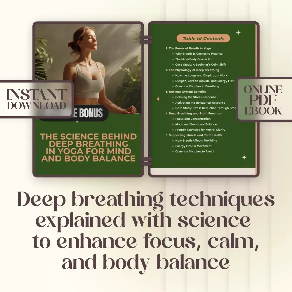 The Science Behind Deep Breathing in Yoga for Mind and Body Balance | Yoga Breathing Guide eBook for Relaxation, Focus & Mind-Body Wellness