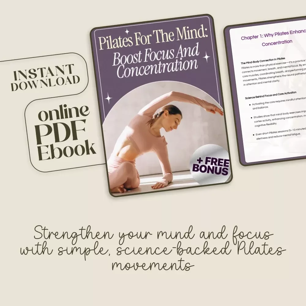 Pilates for the Mind: Boost Focus and Concentration | Digital eBook Download | Pilates Sequences for Better Concentration