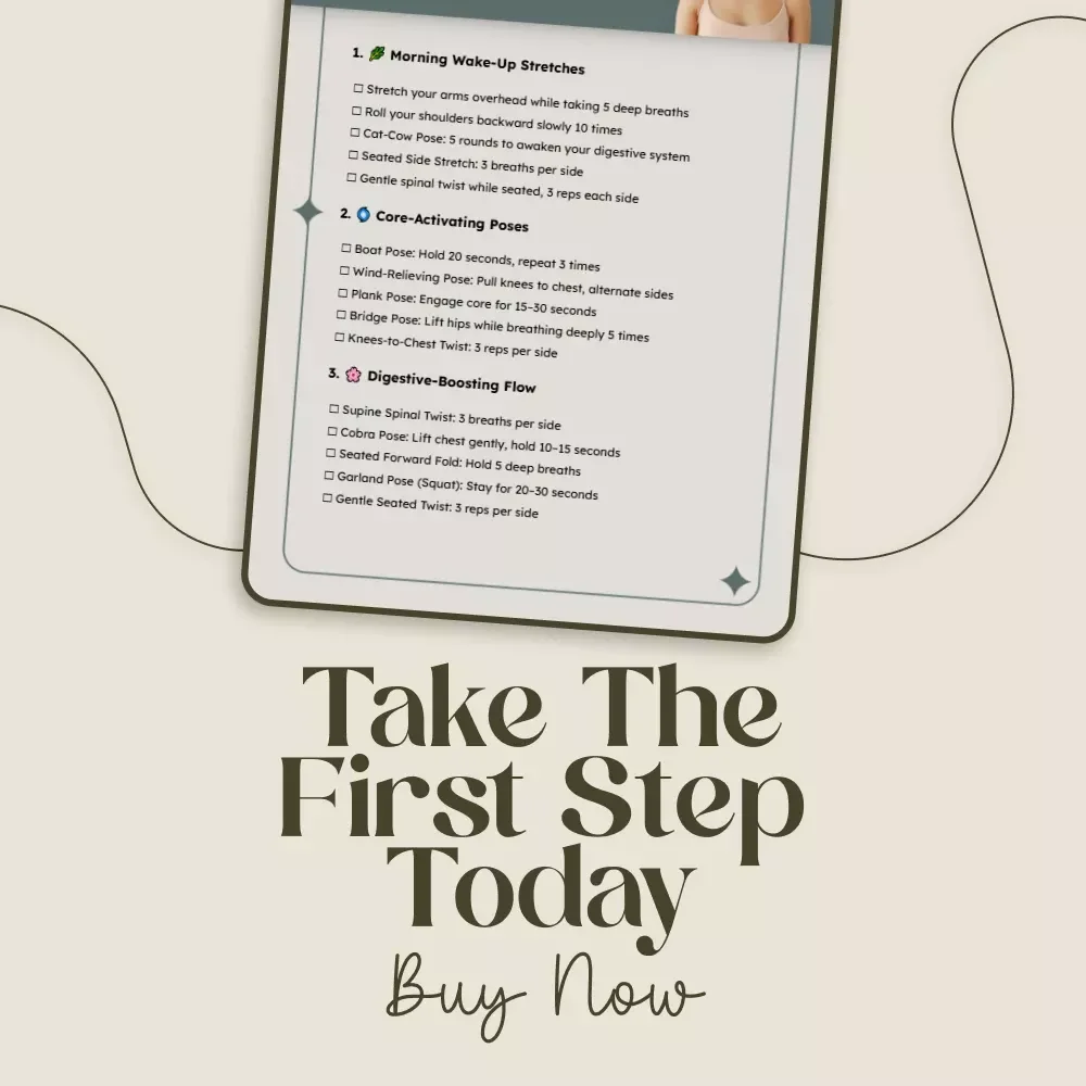 The Anti-Constipation Yoga Checklist | Natural Relief Yoga Exercises for Digestion & Gut Health | Digital Download