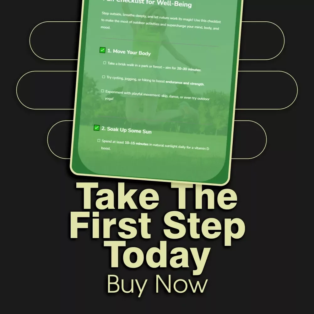 The Great Outdoors Boost: Your Fun Checklist for Well-Being | Digital Download | Guide to Benefits of Outdoor Activities