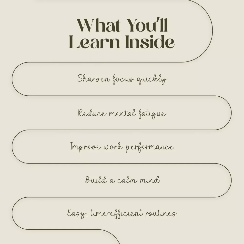 Pilates for the Mind: Boost Focus and Concentration | Digital eBook Download | Pilates Sequences for Better Concentration