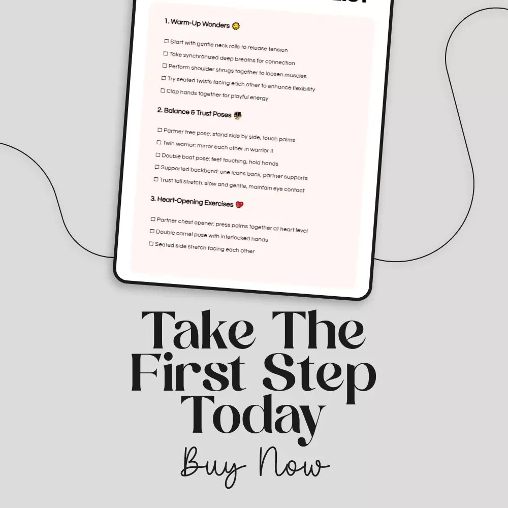 Couples’ Yoga Adventure Checklist | Digital Download for Connection | Fun Yoga Exercises for Couples