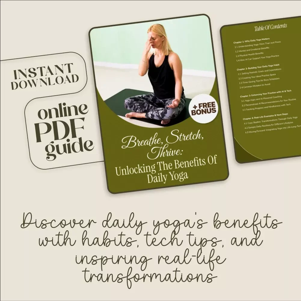 Breathe, Stretch, Thrive: Unlocking the Benefits of Daily Yoga | Digital eBook Guide for Beginners, Wellness, Mindfulness & AI-Powered Yoga Habits