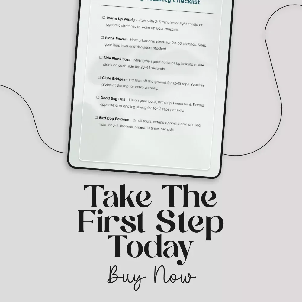 Core Confidence: Your Daily Stability Checklist | Digital Download | Core Stability Routines