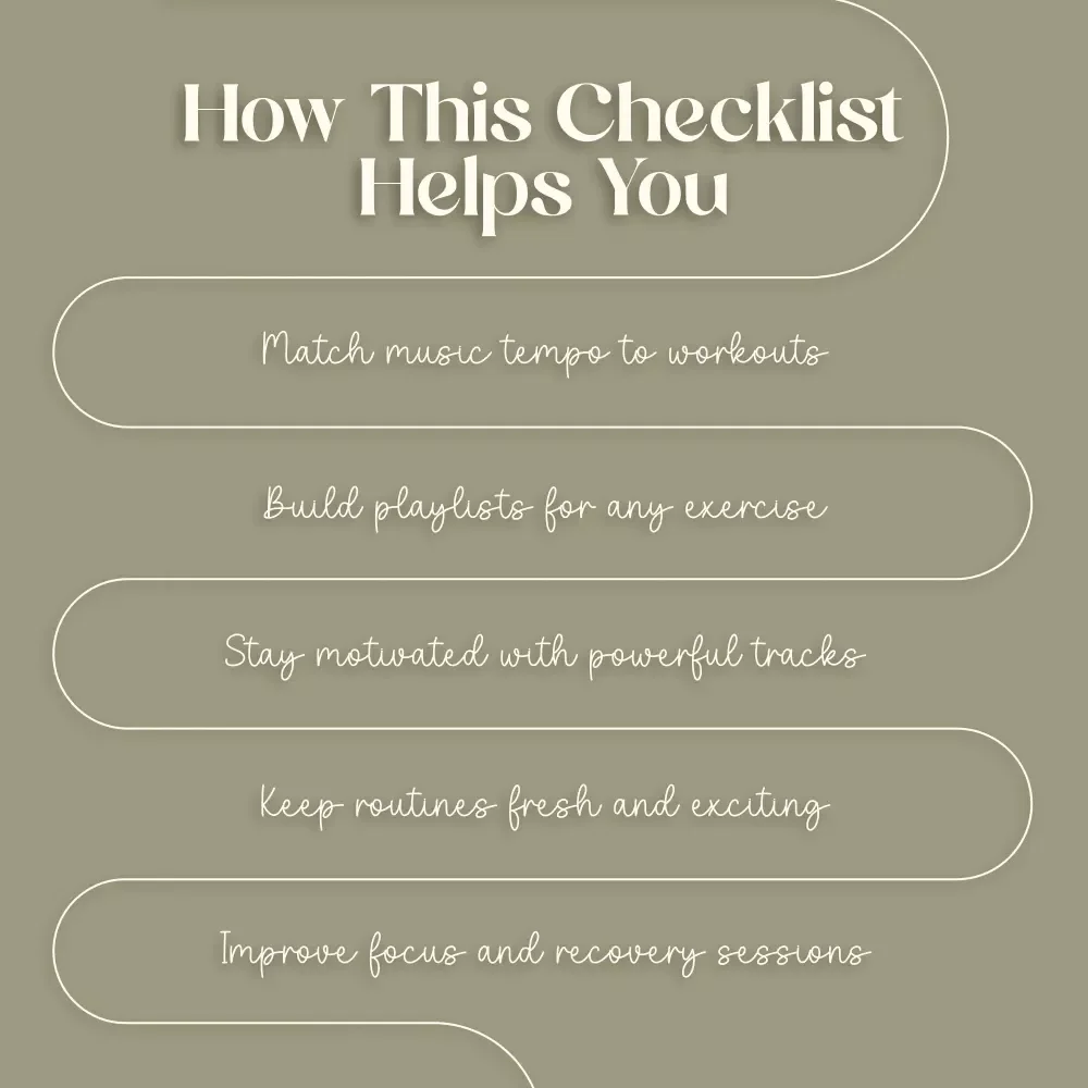 Pump Up Your Workout: The Ultimate Music Checklist to Boost Performance | Digital Download Checklist for Music to Enhance Workout Performance