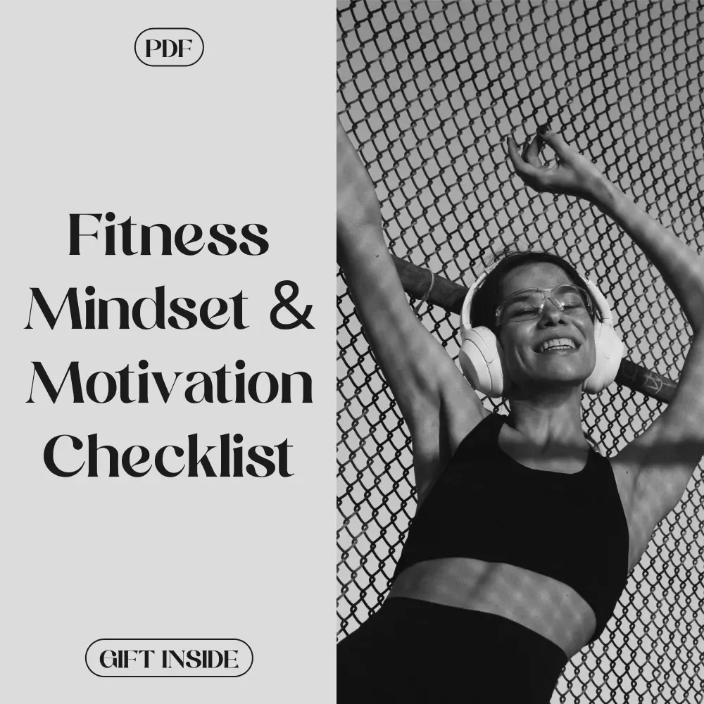Fitness Mindset & Motivation Checklist | Digital Download | Printable Fitness Mindset and Motivation Guide for Progress Tracking & Goal Setting