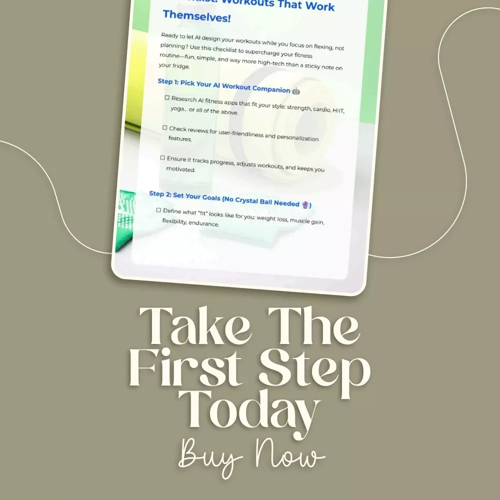 Your AI Fitness App Power-Up Checklist: Workouts That Work Themselves! | AI-Powered Fitness Apps That Create Workouts For You | Digital Download Fitness Checklist