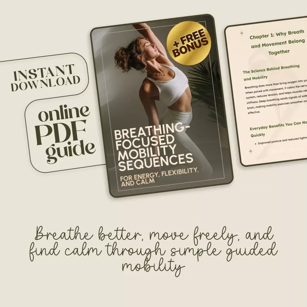 Breathing-Focused Mobility Sequences for Energy, Flexibility, and Calm | Digital Guide for Stress Relief, Movement Flow, and Mindful Balance | Breathwork and Mobility Ebook for Everyday Wellness