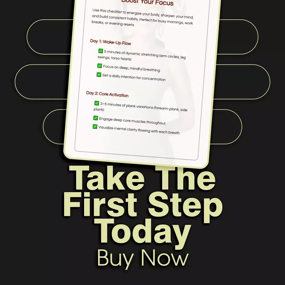 7-Day Movement Challenge: Boost Your Focus | Digital Download Checklist for Mental Clarity & Productivity