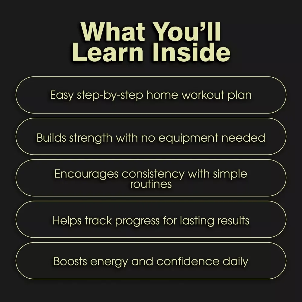 Home Workout Starter Checklist for Beginners | Home Workout Tips for Beginners Printable Fitness PDF