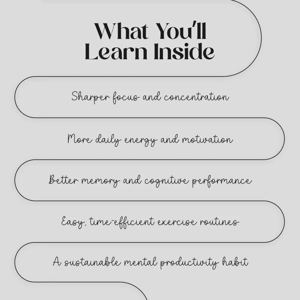 Power Up Your Mind with Quick HIIT Workouts: Digital Guide with Short HIIT Routines to Increase Focus