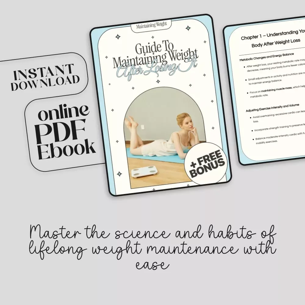 Guide to Maintaining Weight After Losing It | Digital eBook Download for Fitness for Weight Maintenance After Weight Loss
