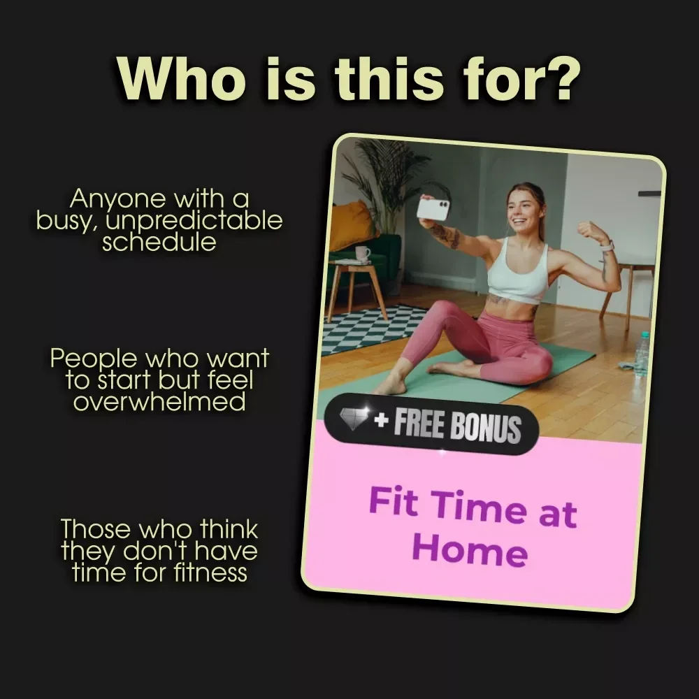 Fit Time at Home: A Digital Guide on How to Find Time for Home Workouts | Busy Person Exercise Planner